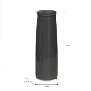 Garden Trading Ceramic Ravello Bottle Vase Charcoal